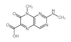 6-Pteridinecarboxylicacid, 7,8-dihydro-8-methyl-2-(methylamino)-7-oxo- Structure