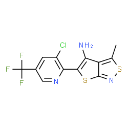 5-[3-CHLORO-5-(TRIFLUOROMETHYL)-2-PYRIDINYL]-3-METHYLTHIENO[2,3-C]ISOTHIAZOL-4-AMINE Structure