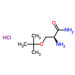 O-(2-Methyl-2-propanyl)-L-serinamide hydrochloride (1:1)结构式