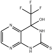 3,4-Dihydro-4-hydroxy-4-(trifluoromethyl)-2(1H)-pteridinethione structure