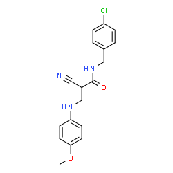 N-(4-CHLOROBENZYL)-2-CYANO-3-(4-METHOXYANILINO)PROPANAMIDE结构式