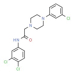 2-[4-(3-CHLOROPHENYL)PIPERAZINO]-N-(3,4-DICHLOROPHENYL)ACETAMIDE Structure