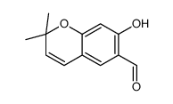 7-hydroxy-2,2-dimethylchromene-6-carbaldehyde结构式