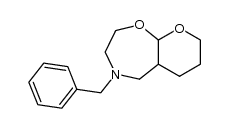 4-benzyl-octahydro-pyrano[3,2-f][1,4]oxazepine结构式