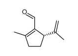 (5S)-1-formyl-2-methyl-5-(1-methylethenyl)-1-cyclopentene结构式