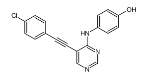 4-[[5-[2-(4-chlorophenyl)ethynyl]pyrimidin-4-yl]amino]phenol Structure