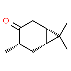 (1α,4β,6α)-4,7,7-trimethylbicyclo[4.1.0]heptan-3-one structure