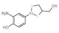 2-amino-4-[4-(hydroxymethyl)-1,3,2-dithiarsolan-2-yl]phenol Structure