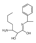 (3S)-3-amino-2-hydroxy-N-[(1R)-1-phenylethyl]heptanamide Structure