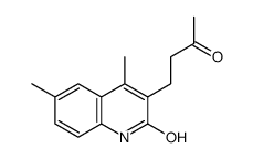 4,6-dimethyl-3-(3-oxobutyl)-1H-quinolin-2-one结构式