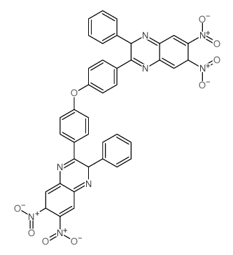 2-[4-[4-(6,7-dinitro-3-phenyl-3,7-dihydroquinoxalin-2-yl)phenoxy]phenyl]-6,7-dinitro-3-phenyl-3,7-dihydroquinoxaline structure