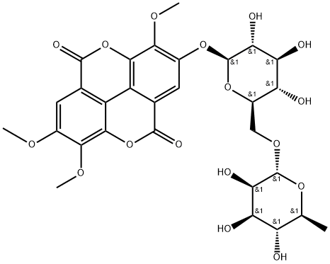 3,7,8-Tri-O-methylellagic acid 2-O-rutinoside图片