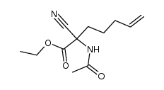 Pent-4-enyl-cyan-acetamino-essigsaeure-aethylester Structure