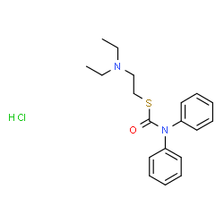 S-[2-(diethylamino)ethyl] diphenyldithiocarbamate monohydrochloride Structure