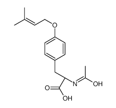 (2S)-2-acetamido-3-[4-(3-methylbut-2-enoxy)phenyl]propanoic acid结构式