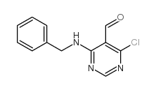 4-(苄基氨基)-6-氯-5-嘧啶甲醛结构式