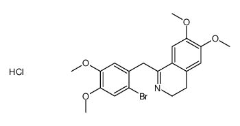 1-[(2-bromo-4,5-dimethoxyphenyl)methyl]-6,7-dimethoxy-3,4-dihydroisoquinolin-2-ium,chloride Structure