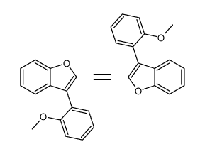 3-(2-methoxyphenyl)-2-[2-[3-(2-methoxyphenyl)-1-benzofuran-2-yl]ethynyl]-1-benzofuran Structure