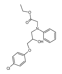 {[3-(4-Chloro-phenoxy)-2-hydroxy-propyl]-phenyl-amino}-acetic acid ethyl ester结构式