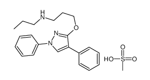 3-(1,4-diphenylpyrazol-3-yl)oxy-N-propylpropan-1-amine,methanesulfonic acid结构式