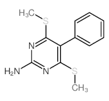 2-Pyrimidinamine,4,6-bis(methylthio)-5-phenyl-结构式