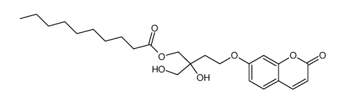 2-hydroxy-2-(hydroxymethyl)-4-[(2-oxo-2H-1-benzopyran-7-yl)oxy]butyl decanoate Structure