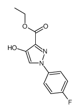 ethyl 1-(4-fluorophenyl)-4-hydroxy-pyrazole-3-carboxylate结构式