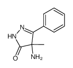 4-amino-4-methyl-5-phenyl-2,4-dihydro-pyrazol-3-one结构式