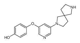 4-[5-(2,7-diazaspiro[4.4]nonan-2-yl)pyridin-3-yl]oxyphenol Structure