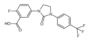 2-fluoro-5-[2-oxo-3-(4-trifluoromethyl-phenyl)-imidazolidin-1-yl]-benzoic acid Structure