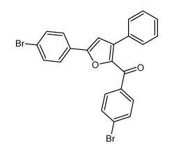 (4-bromophenyl)-[5-(4-bromophenyl)-3-phenylfuran-2-yl]methanone结构式