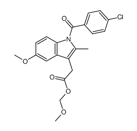 [1-(4-Chloro-benzoyl)-5-methoxy-2-methyl-1H-indol-3-yl]-acetic acid methoxymethyl ester结构式