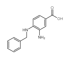 3-AMINO-4-BENZYLAMINO-BENZOIC ACID Structure