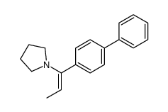 1-[1-(4-phenylphenyl)prop-1-enyl]pyrrolidine Structure