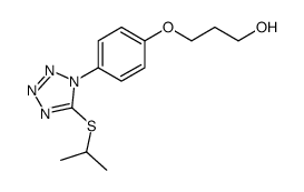 3-[4-(5-propan-2-ylsulfanyltetrazol-1-yl)phenoxy]propan-1-ol Structure