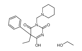 5-Ethyl-5-phenyl-1-(piperidinomethyl)barbituric acid structure