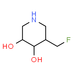 3,4-Piperidinediol, 5-(fluoromethyl)- (9CI) Structure