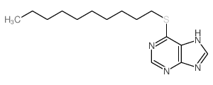 9H-Purine,6-(decylthio)- Structure