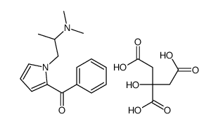 1-(2-benzoylpyrrol-1-yl)propan-2-yl-dimethylazanium,2-(carboxymethyl)-2,4-dihydroxy-4-oxobutanoate结构式