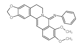 (9,10-dimethoxy-5,6-dihydro-[1,3]dioxolo[4,5-g]isoquino[3,2-a]isoquinolin-8-ylidene)-phenyl-amine Structure