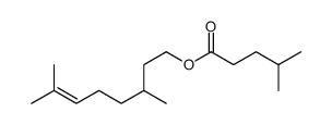 3,7-dimethyloct-6-enyl 4-methylvalerate Structure