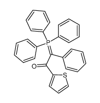 2-phenyl-1-(thiophen-2-yl)-2-(triphenyl-l5-phosphanylidene)ethan-1-one结构式