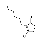 3-chloro-2-hexylcyclopent-2-en-1-one Structure