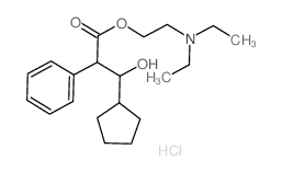 Cyclopentanehydracrylic acid, alpha-phenyl-, 2-(diethylamino)ethyl ester, hydrochloride picture