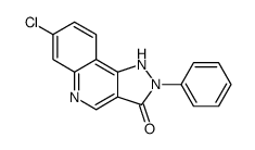 7-chloro-2-phenyl-1H-pyrazolo[4,3-c]quinolin-3-one结构式