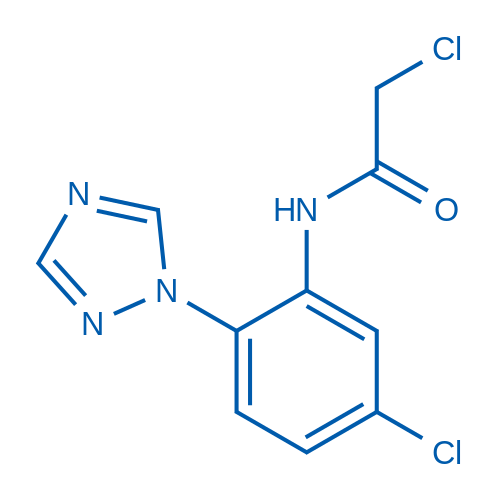 2-Chloro-N-[5-chloro-2-(1H-1,2,4-triazol-1-yl)phenyl]acetamide Structure