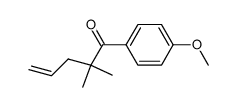 1-(4-methoxyphenyl)-2,2-dimethylpent-4-en-1-one结构式