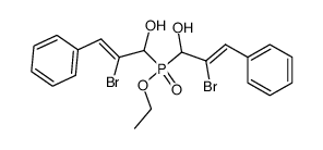 ethyl bis(2-bromo-1-hydroxy-3-phenylallyl)phosphinate结构式