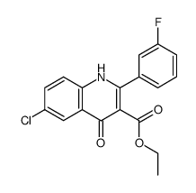 ethyl 3'-fluoro-6-chloro-2-phenyl-4-quinolone-3-carboxylate Structure