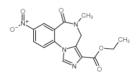 ETHYL 5-METHYL-8-NITRO-6-OXO-5,6-DIHYDRO-4H-BENZO[F]IMIDAZO[1,5-A][1,4]DIAZEPINE-3-CARBOXYLATE structure